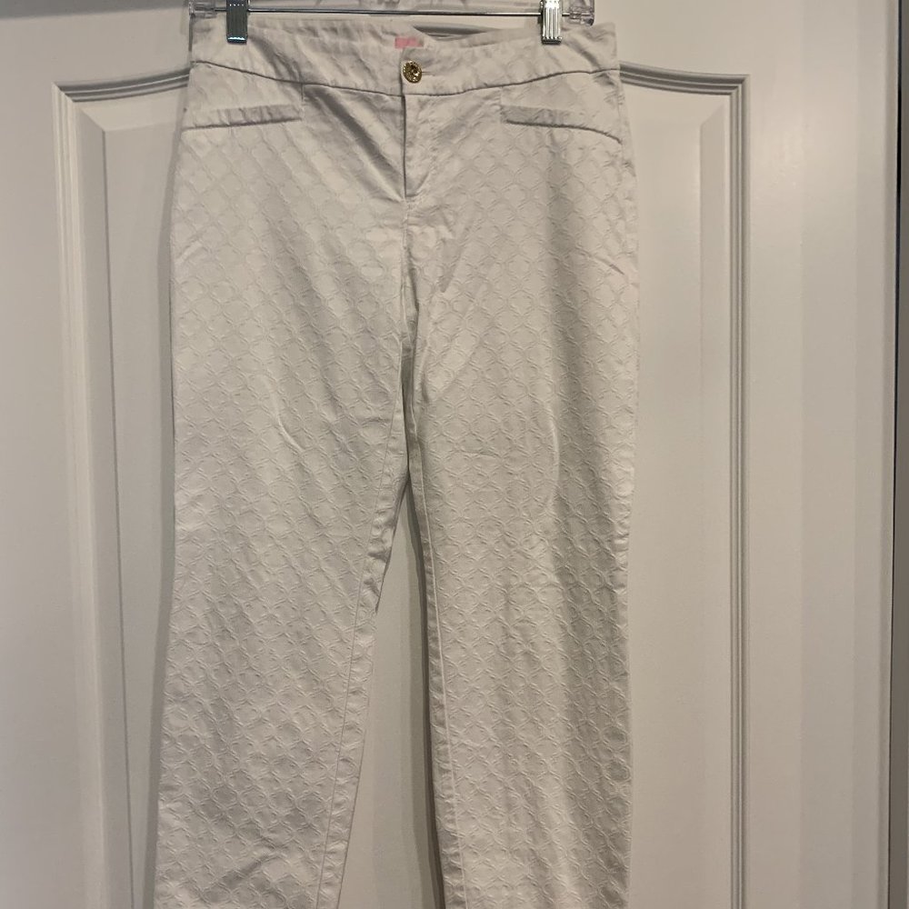 VGUC Lilly Pulitzer Kelly Ankle Pants white size 6